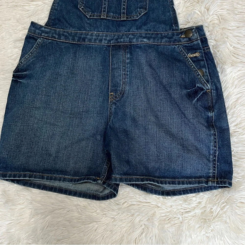 Topshop women overall denim shorts‎ size 6